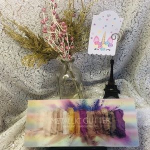 Gold/Pink Metallic Glitter Eyeshadow Palette